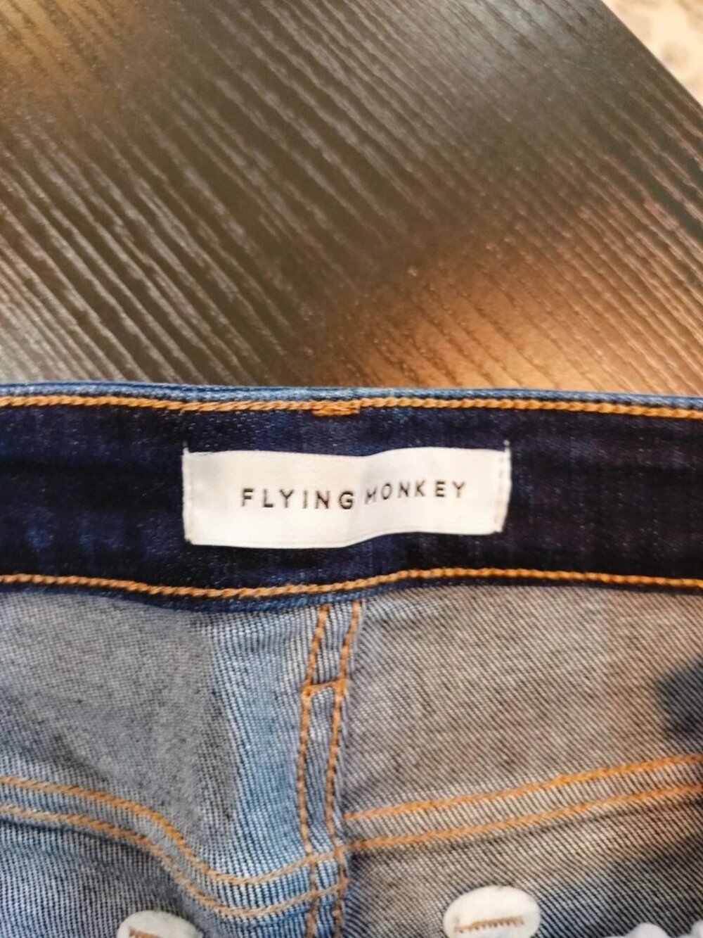Flying Monkey Black Label Jeans Women's Size 26 Dark Wash Straight Stretch NWT - Picture 9 of 11